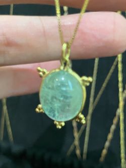 10K GOLD PARAIBA TOURMALINE NECKLACE