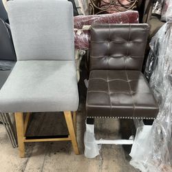 2 New Mismatched Bar Stools (New)