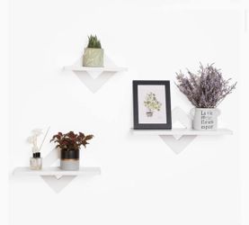 NEW Floating White Shelves (set Of 3)