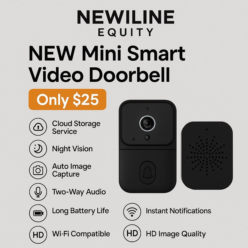 Mini Smart Video Doorbell – Wireless, HD, Wi-Fi