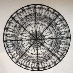 14” Black Metal Wall Art Decor