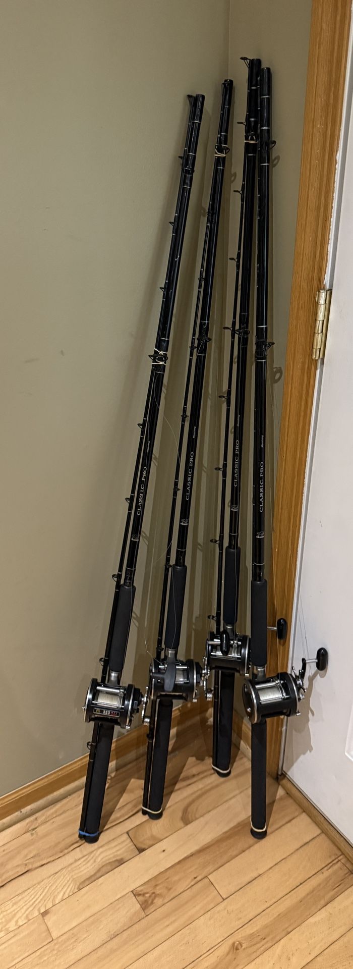 Salmon trolling rods/reels combo 