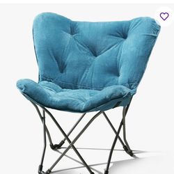 Fabric Folding Butterfly Chair Turquoise