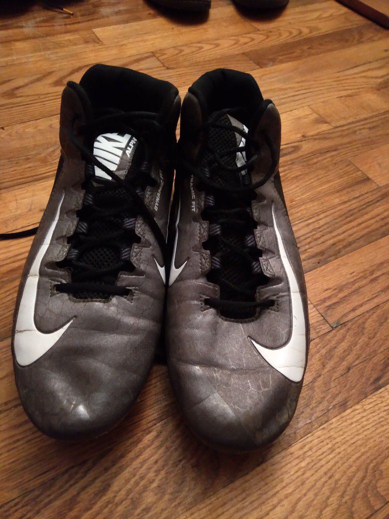 Gray And Black Cleats 