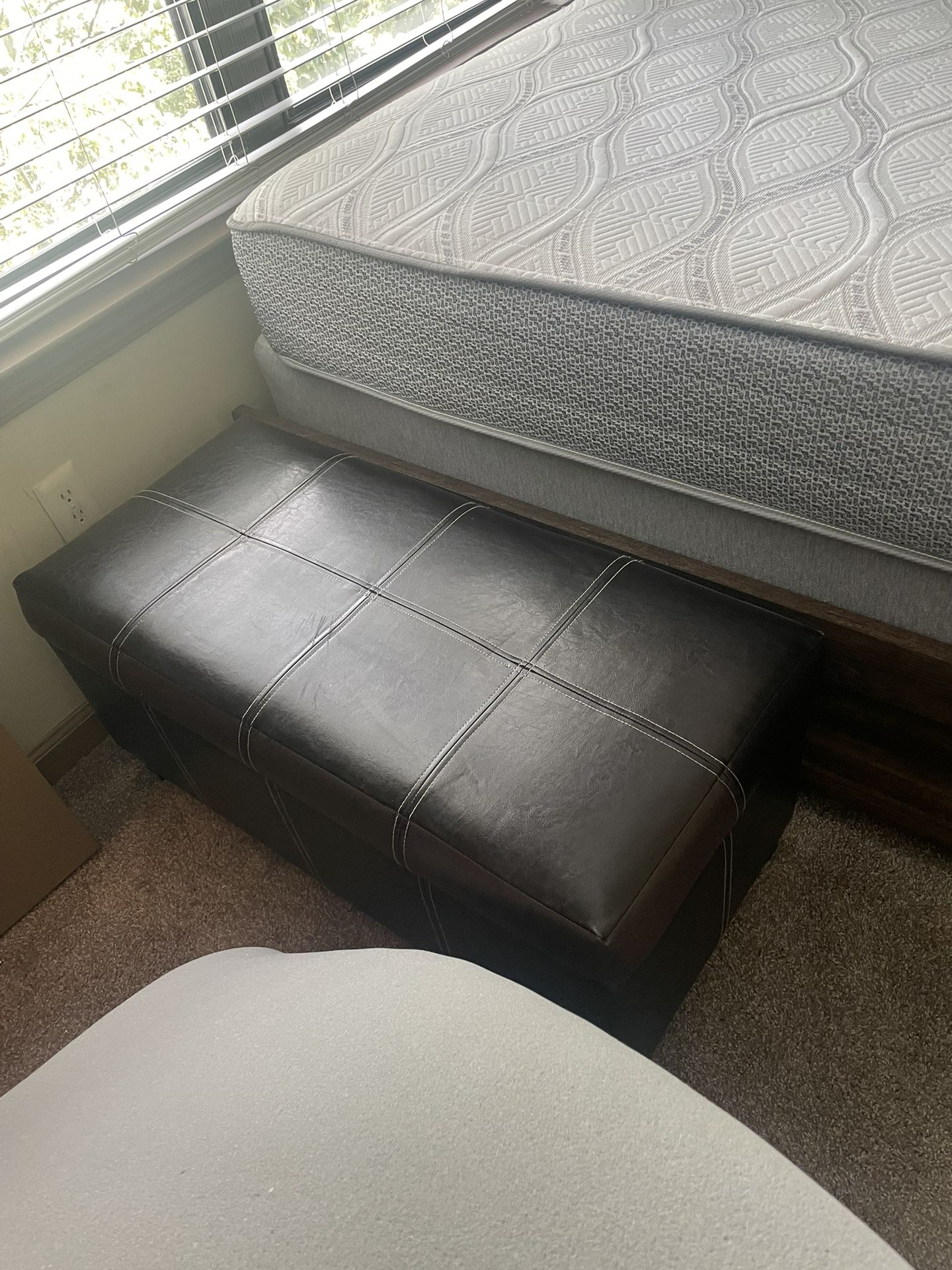 Leather Ottoman