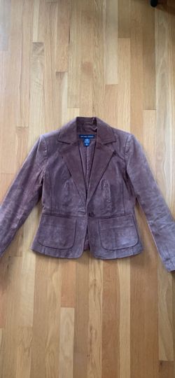 NY & Company Brown Suede Blazer Jacket