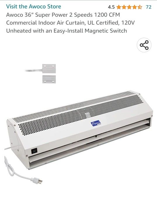 curtain awoco 36 2 speeds 1200 Commercial
