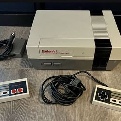 Vintage Original Nintendo Nes System With Accessories, Running Pads And Games