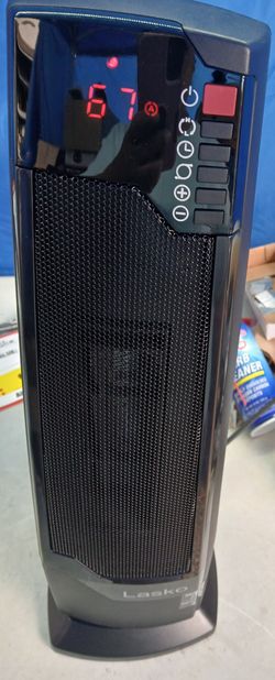 New Lasko 22" 1500W Oscillating Electric Ceramic Tower Space Heater with Remote, Black, CT22835