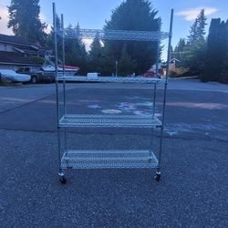 Uline 48x18x72 4 Tier Metal Shelving Racks With Casters
