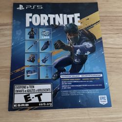 Fortnite Flowering Chaos Bundle Code NEW UNSCRATCHED PlayStation 5 PS5