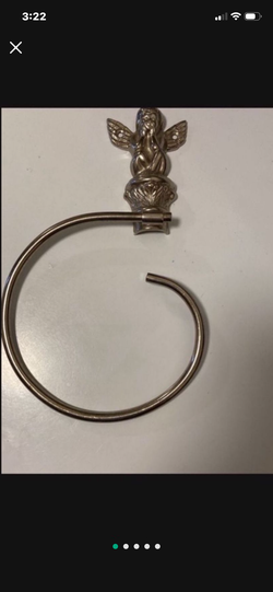 Vintage Decorative Cherub Towel Ring