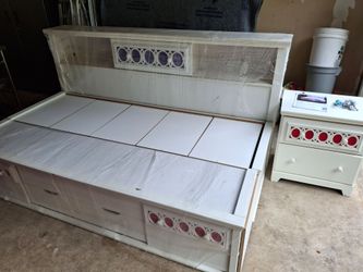 Twin Bed with Storage Bookcase & Night stand by Ashley Furniture