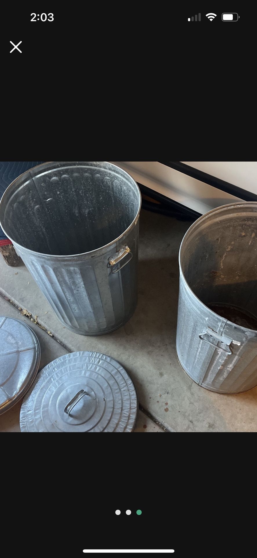 Metal Trash Cans