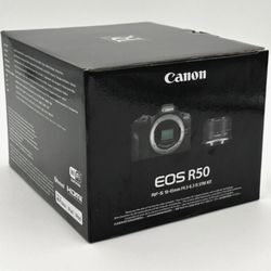 Canon EOS R50 4k video Mirrorless camera with RF S18-45mm F/4.5-6.3 is STM lens 
