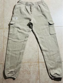 Under Armour Beige/Tan Joggers with Black Logo Tag