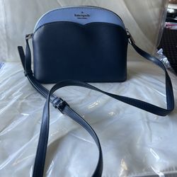 Kate Spade New York Payton Colorblock Saffiano Dark Blue/Light Blue-New No Tags