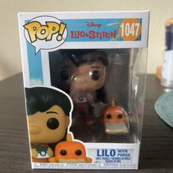 Lilo w/ Pudge Funko Pop #1047 Disney Stitch Movies Animation Cartoons Camera Pic