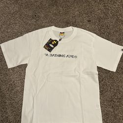 White and gray washed bape Tshirt