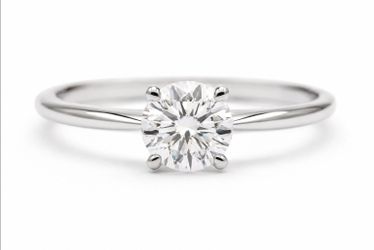 1.12 CT Natural Diamond Engagement Ring • 14K White Gold • Size 12 • Appraised