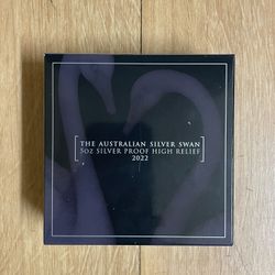 2022 Australia 5 oz Silver Swan Proof (High Relief, w/Box & COA)