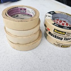 7 ROLLS OF MASKING  TAPE 3 ROLLS NEW, 4 ROLLS LITTLE USED