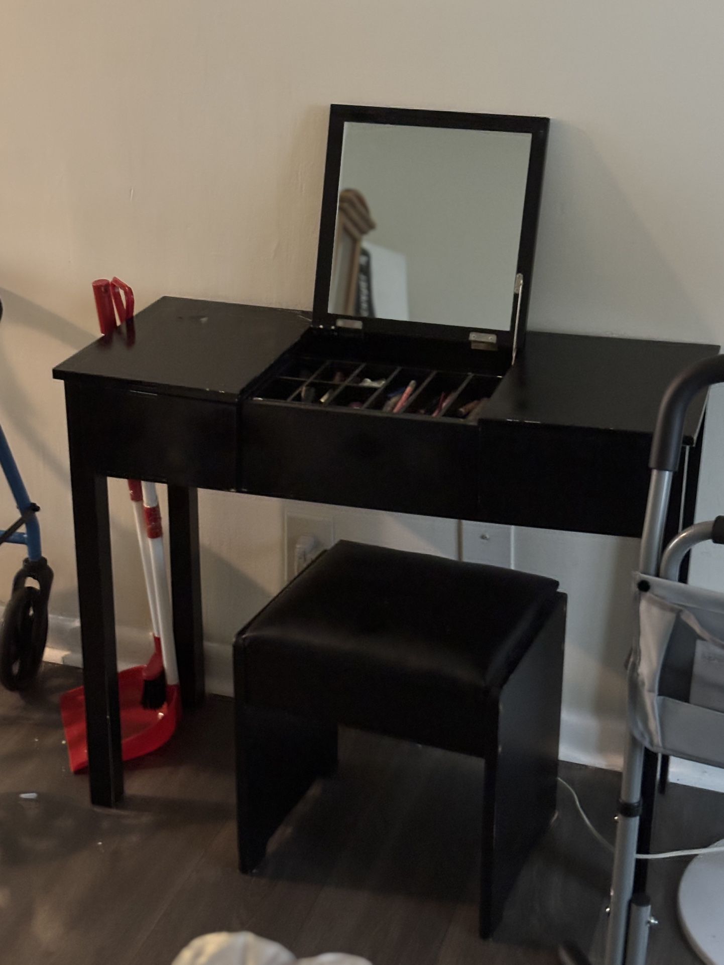 Vanity with chair