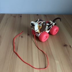 Fisher Price Little Snoopy Wheel Pull Toy 2014 Vintage Style #01650