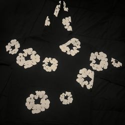 Denim Tears Cotton Wreath Reflective Puffer Jacket – Black