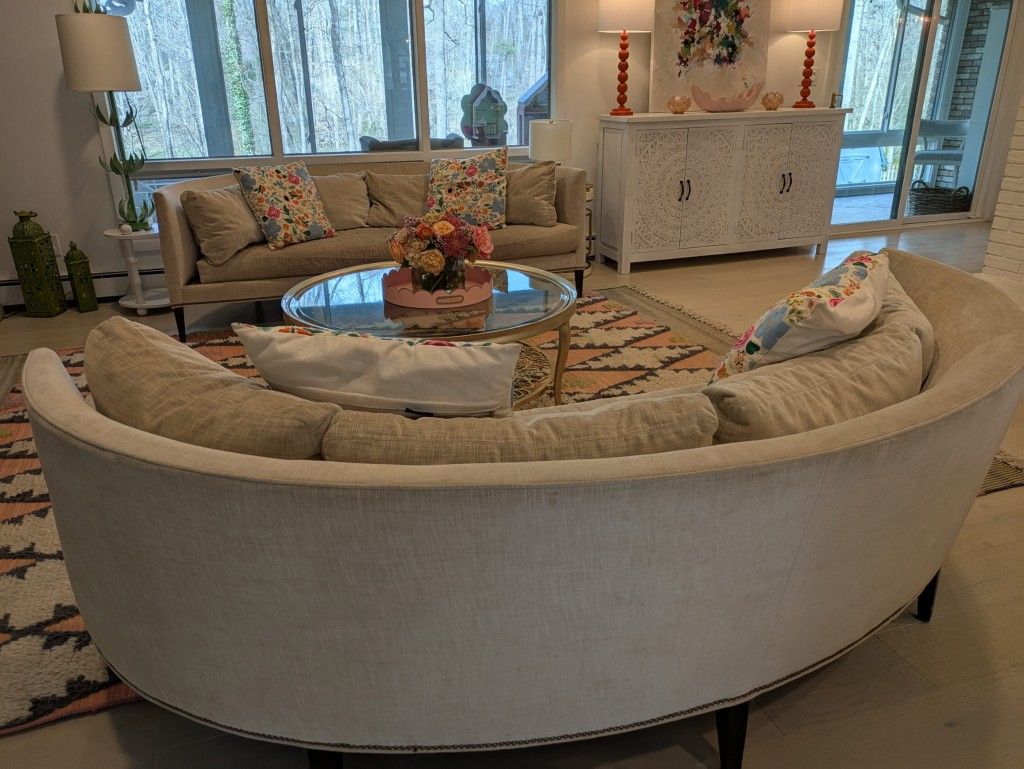 Pair of Thayer Coggin "Parker" sofas