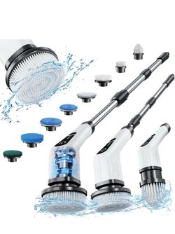 Electric Spin Scrubber with Multiple Attachments