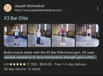 Variable Resistance X3 Bar Resistance Bands Variable Resistance