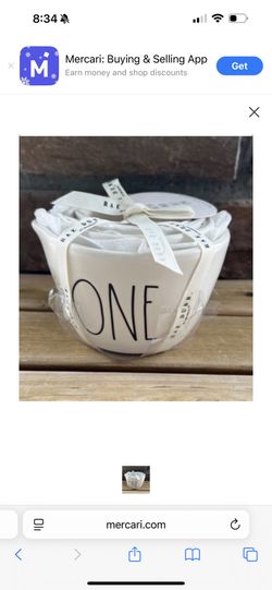 NEW Rae Dunn by Magenta Nesting Set of 4 Measuring Cups - Cream with Black 'Font