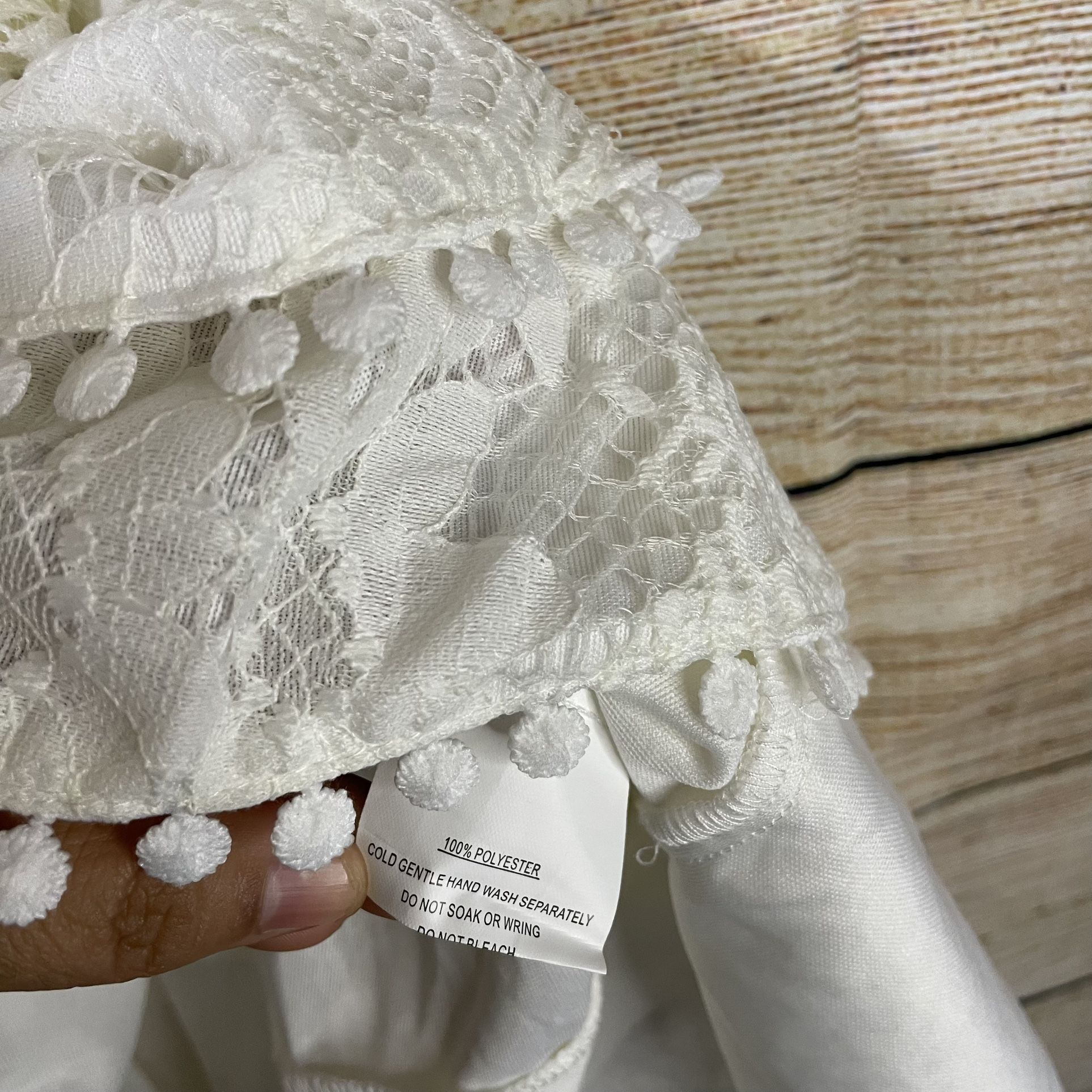 Saints + Secrets wrap lace embroidered white formal dress women Size Medium  - hulwithkids.com