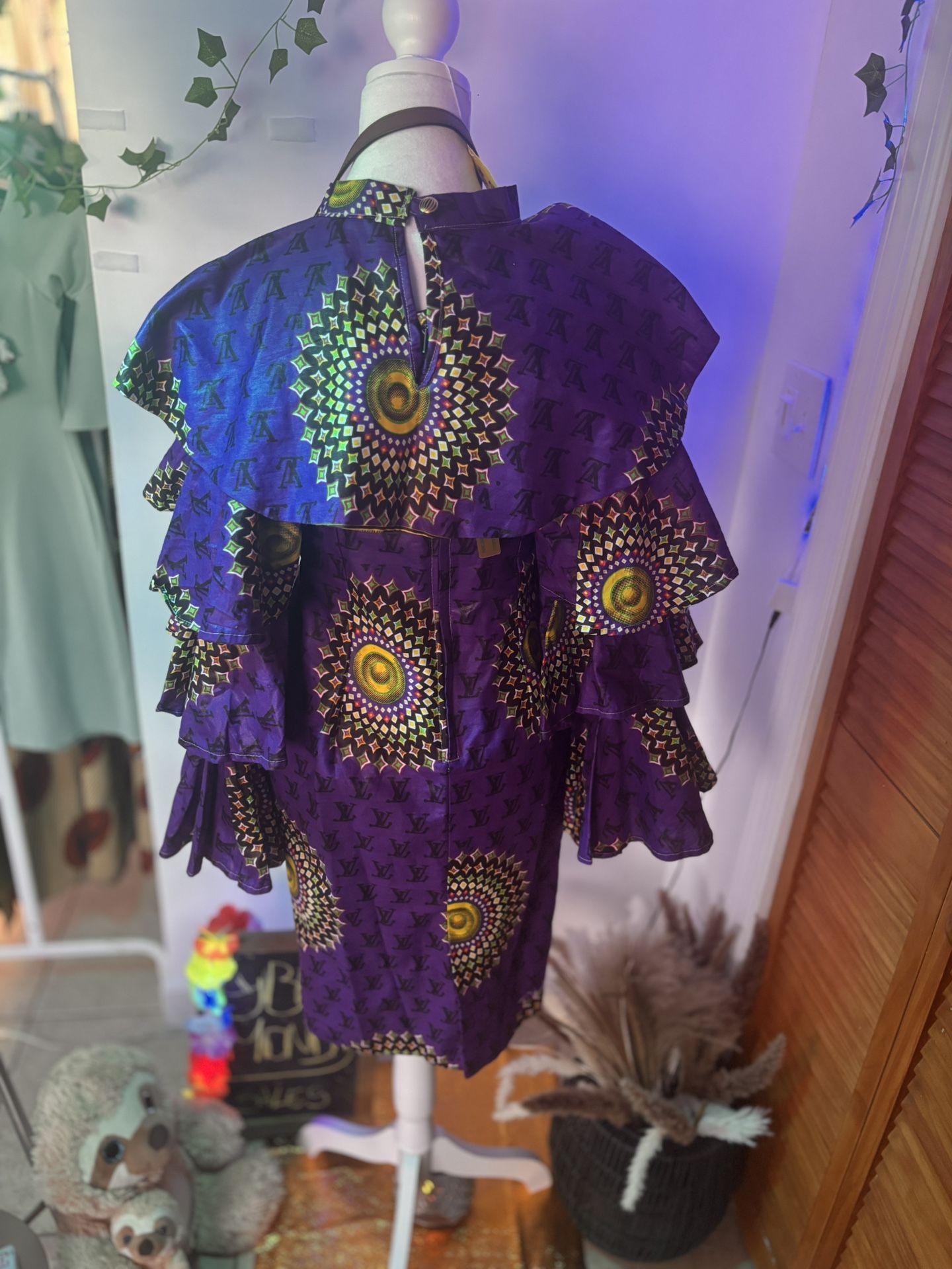 Purple  Handmade African Dress 💜