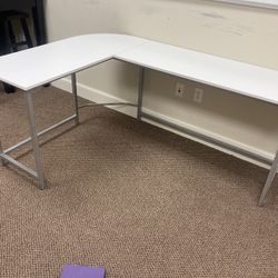 White Corner Desk