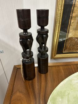 Vintage African Candlestick Holders