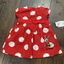 NEW Red Disneyland Minnie Mouse Dress Size 3 Months #22