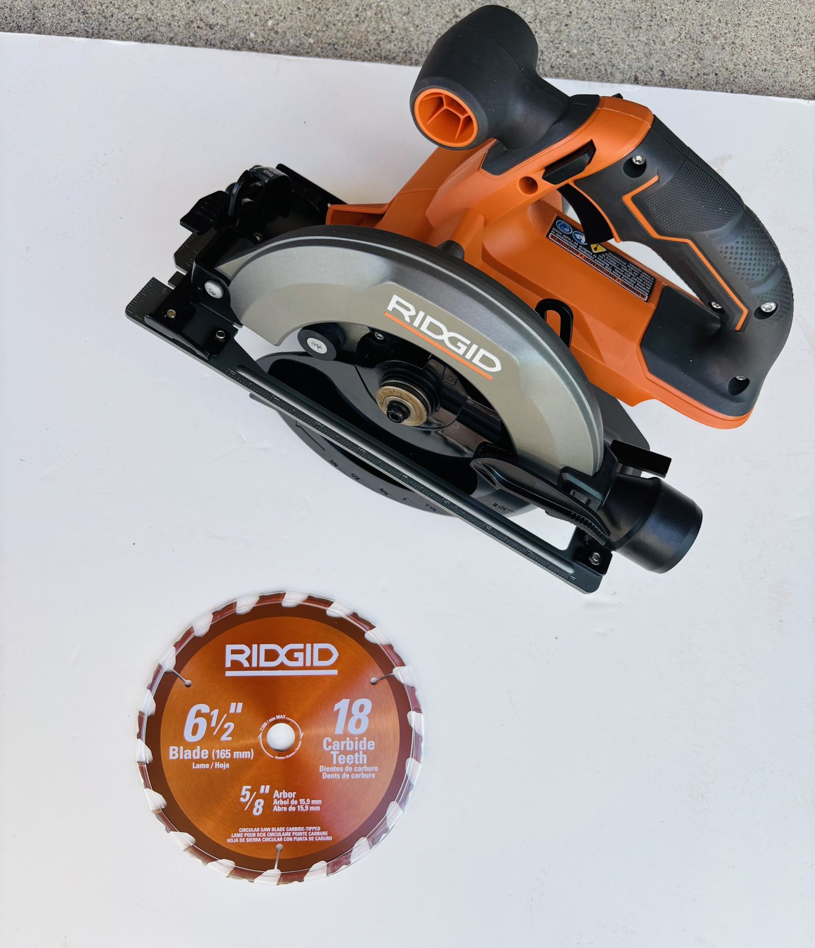 Ridgid 18V 6 1/2” Circular Saw (TOOL ONLY/SOLO LA HERRAMIENTA)