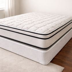 New queen mattress and box spring 2 pc bed frame is not included