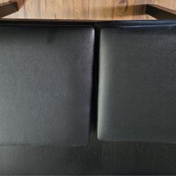 Four Black Leader Cushion For Dining Chairs 