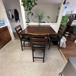Pub Style Tall Height Kitchen Table with Storage – $50 OBO