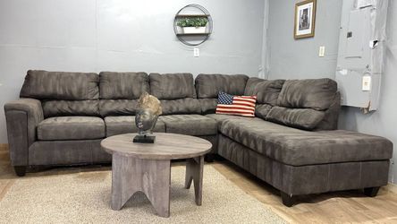 Gray Ashley Furniture 2pc Sectional Sofa with RAF Chaise