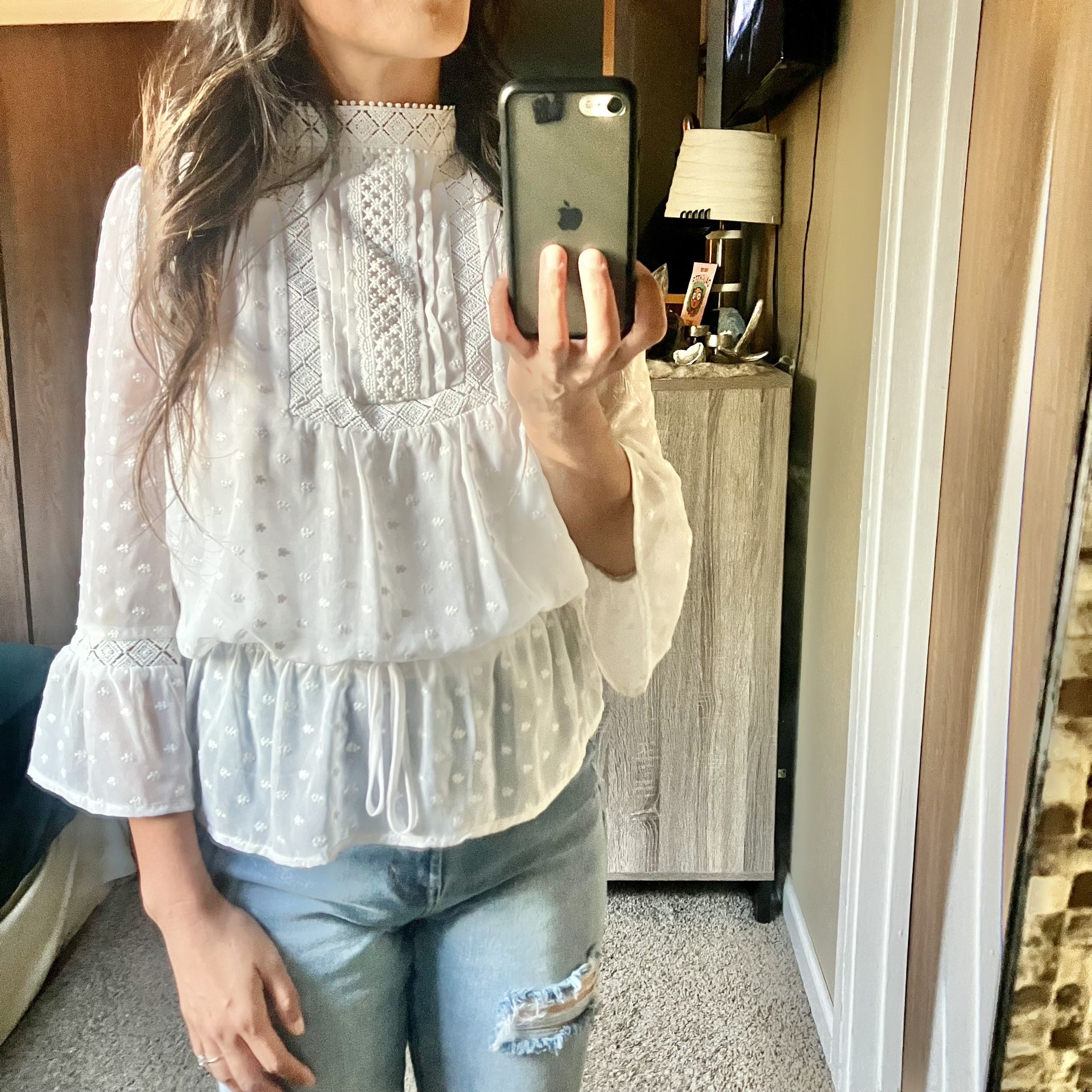 New York & Co Sheer Blouse