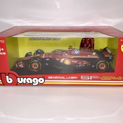 BBURAGO 1/18 - FERRARI SF-24 - SEASON CAR 2024 (55 Carlos SAINZ) New In Box
