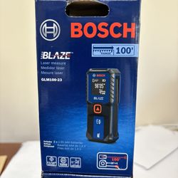 Bosch Blaze Laser Measure 100’  GLM 100-23 Brand New Never Been Used In Original Box 