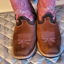 Girls Cowgirls Leather Boots