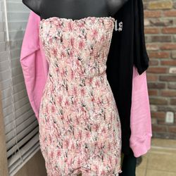 Pink Strapless Dress