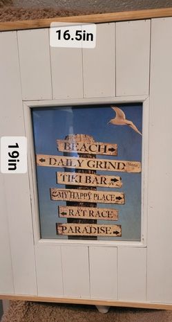 Picture Frame White Wood Look 