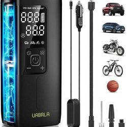 new Tire Inflator Portable Air Compressor 20000mAh & 12V DC Air Pump for Car, 3X Faster Cordless Tire Pump for Car, Bicycle, Motorcycle, Ball, with Ti